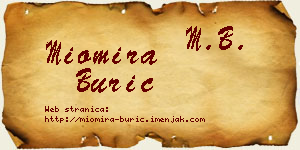 Miomira Burić vizit kartica